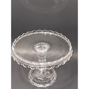 Rare Antique Adams & Co. Apollo Cake Stand 1880s EAPG Victorian Glass